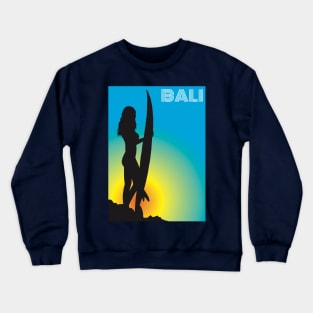 Bali Surfer Girl Crewneck Sweatshirt